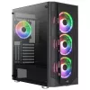 Caja PC Aerocool PRISMBKV3 ATX negra 4 ventiladores ARGB frontal lateral de cristal templado