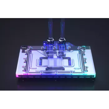Bloque de agua + backplate Alphacool GPX-N acrílico aluminio cobre negro 144,3 x 198,6 x 35,9 mm