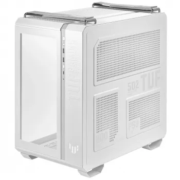 Caja PC ASUS TUF Gaming GT502 PLUS Midi Tower blanca — ATX, cristal templado, USB-C, 8 ranuras de expansión