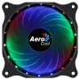 Ventilador de caja AEROCOOL COSMO12FRGB 120mm, 1000 rpm, 15 LED RGB, conector Molex, 3,72 W, negro