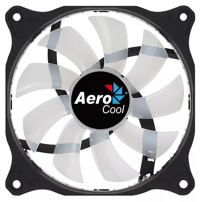 Ventilador de caja AEROCOOL COSMO12FRGB 120mm, 1000 rpm, 15 LED RGB, conector Molex, 3,72 W, negro