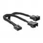 InLine cable de alimentación en Y para ventilador PWM, 4 pines. 1M/2F, 0,15 m
