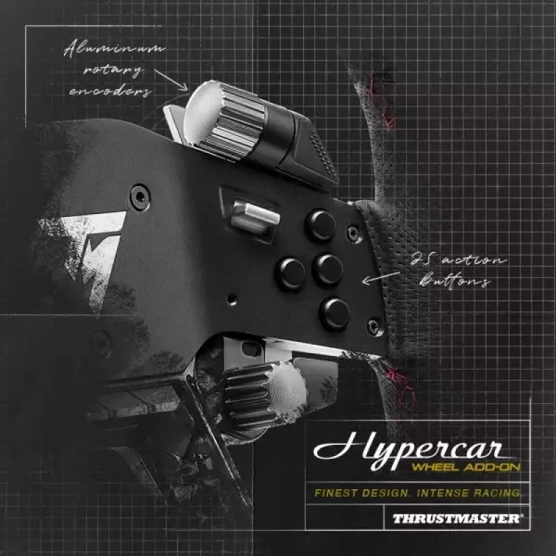 Thrustmaster Hypercar Wheel Add-On negro, plata volante PC, PlayStation 4, PlayStation 5, Xbox, Xbox One
