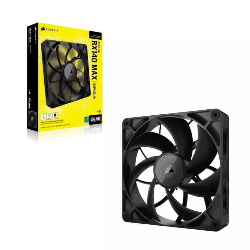 CORSAIR iCUE Link RX140 MAX ventilador PWM de 140 mm, grueso, expansión