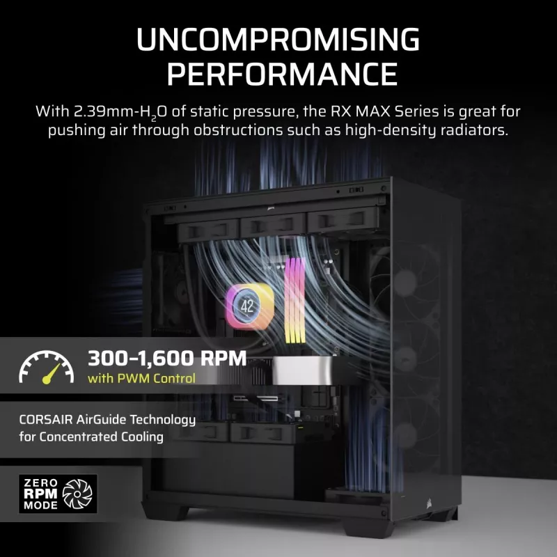 CORSAIR iCUE Link RX140 MAX ventilador PWM de 140 mm, grueso, expansión
