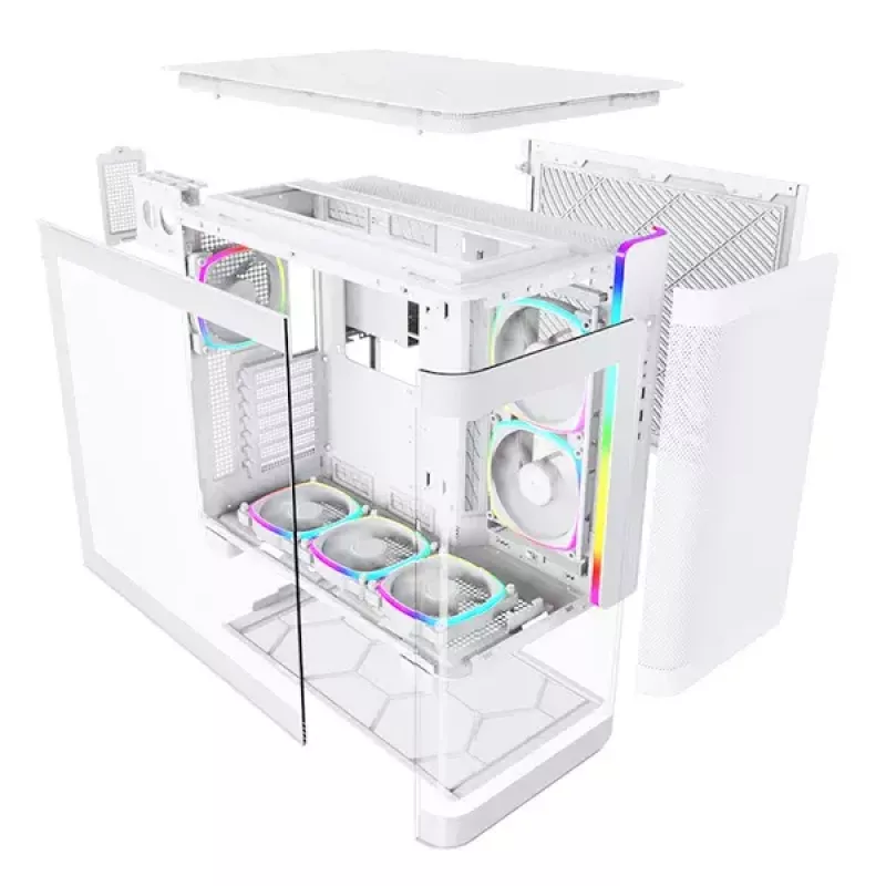 Caja de PC Montech KING 95 PRO torre Midi blanca