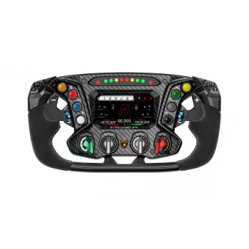 Volante Moza Racing Essenza SCV12, volante de carreras, negro, aluminio, fibra de carbono, 164 cm, 164 cm, 310 mm