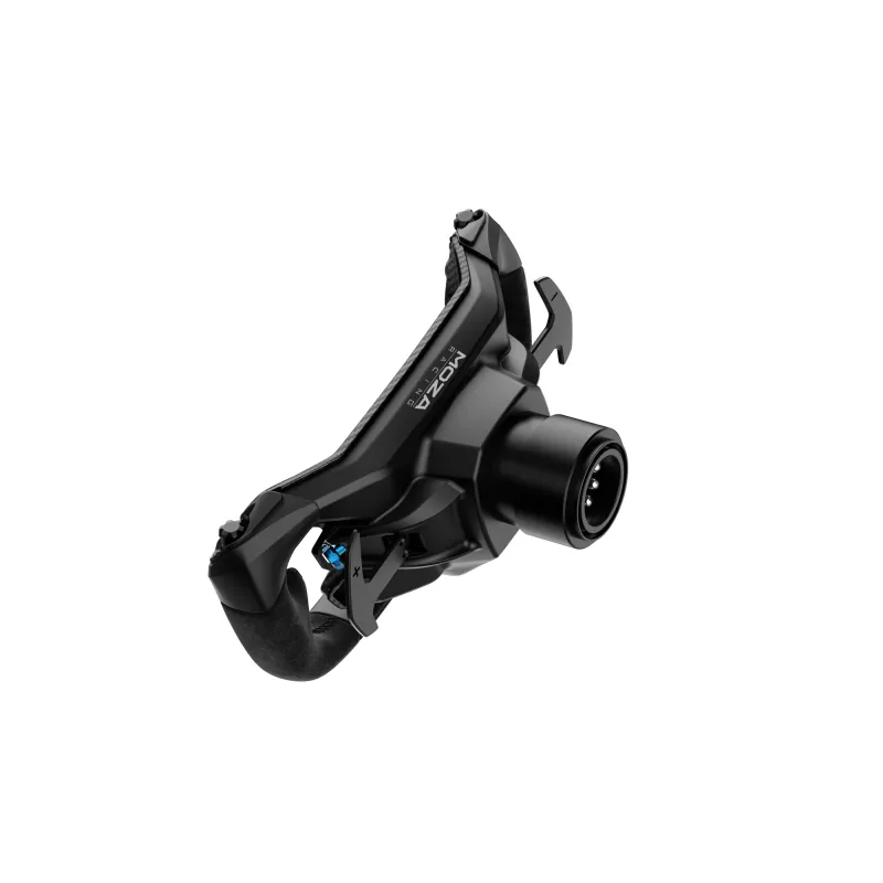 Volante Moza Racing Essenza SCV12, volante de carreras, negro, aluminio, fibra de carbono, 164 cm, 164 cm, 310 mm
