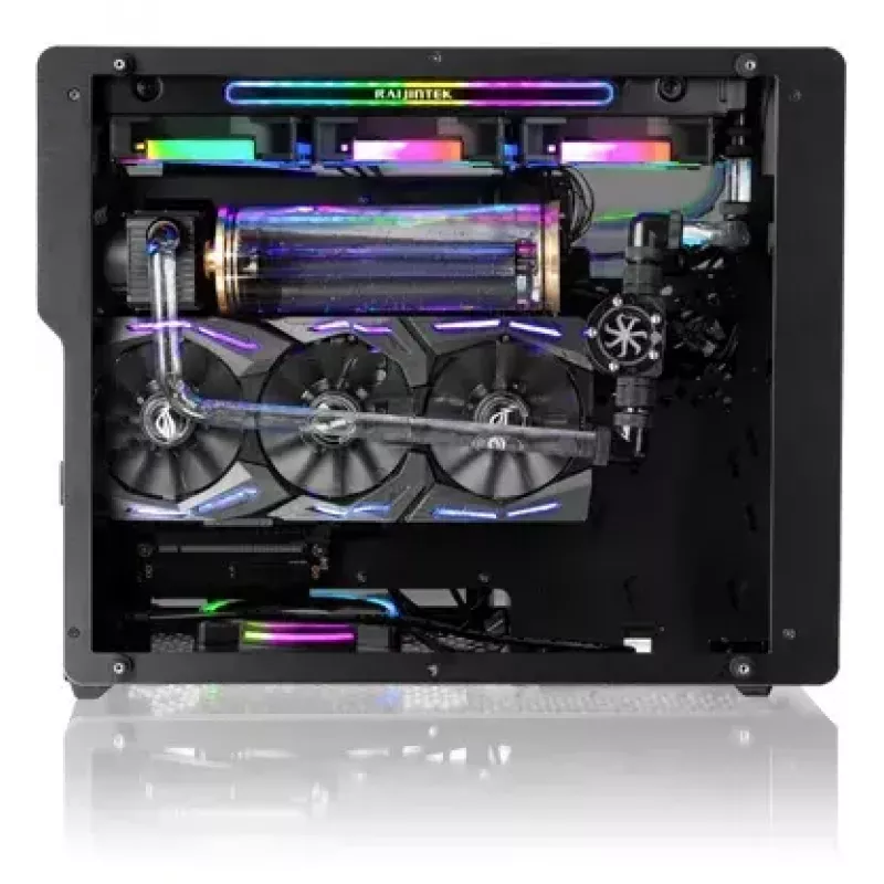 Caja de PC RAIJINTEK Ophion M Evo ALS torre Midi negra, transparente
