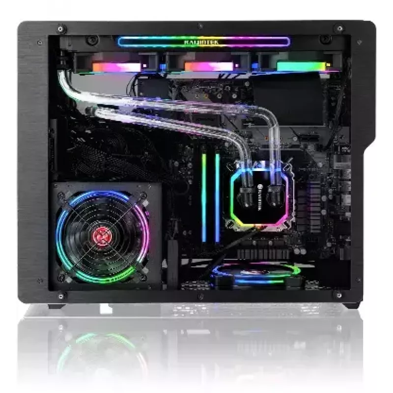 Caja de PC RAIJINTEK Ophion M Evo ALS torre Midi negra, transparente