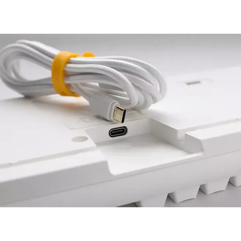 Ducky One 3 Classic Pure White Teclado Gaming USB Alemán Mecánico RGB