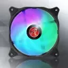 RAIJINTEK EOS 12 RBW ADD ventiladores de 120 mm (2 uds.) con controlador, hub de 8 puertos y mando a distancia, negro/blanco