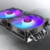 RAIJINTEK EOS 12 RBW ADD ventiladores de 120 mm (2 uds.) con controlador, hub de 8 puertos y mando a distancia, negro/blanco