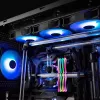 RAIJINTEK EOS 12 RBW ADD ventiladores de 120 mm (2 uds.) con controlador, hub de 8 puertos y mando a distancia, negro/blanco