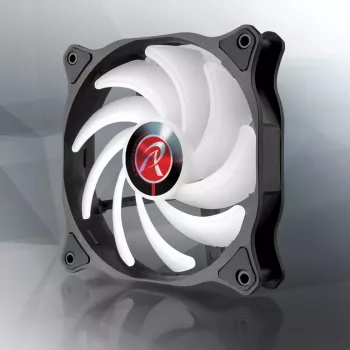 Ventilador RAIJINTEK EOS 12 RBW ADD 120 mm con rodamiento hidráulico PWM, 2 uds., negro/blanco