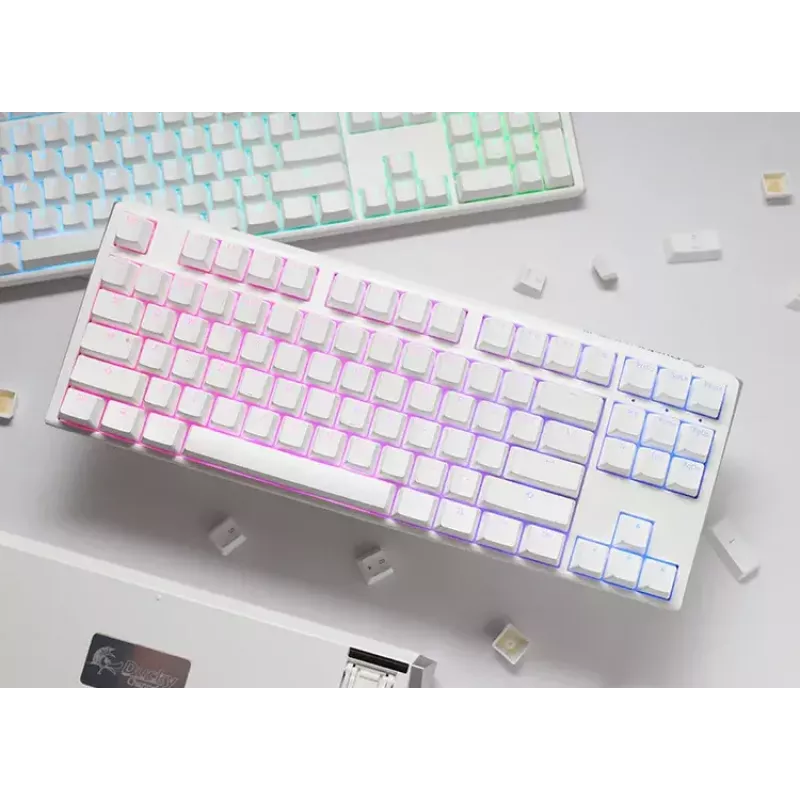 Ducky One 3 Classic Pure White TKL Teclado Gaming RGB LED MX-Clear