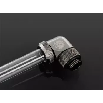 Bitspower Multi-Link adaptador 90°, G1/4 macho a tubo rígido de 12 mm OD, giratorio, gris (BP-BSE90RML)
