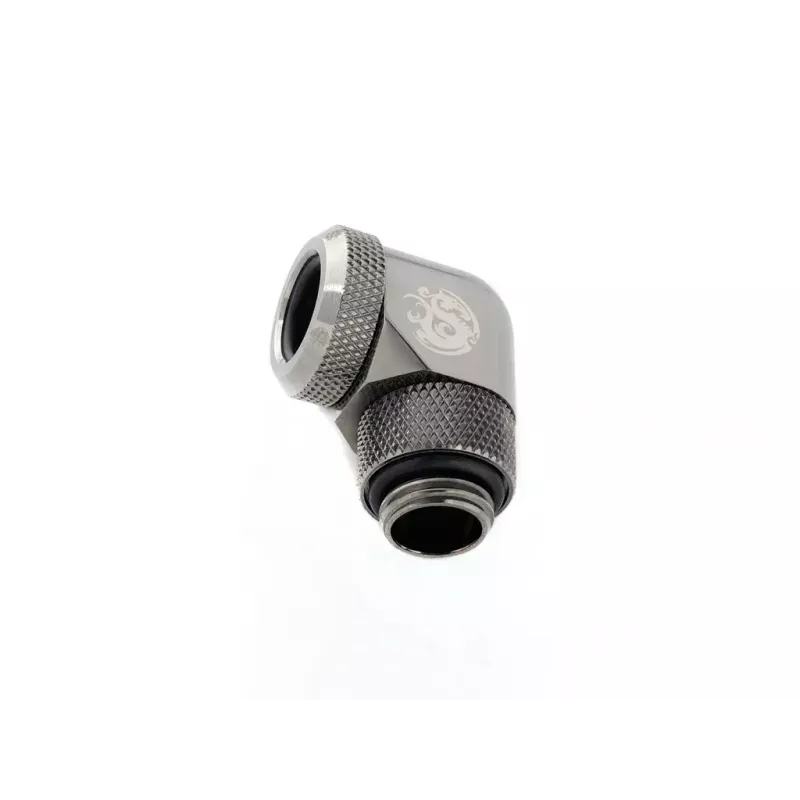 Bitspower Multi-Link adaptador 90°, G1/4 macho a tubo rígido de 12 mm OD, giratorio, gris (BP-BSE90RML)