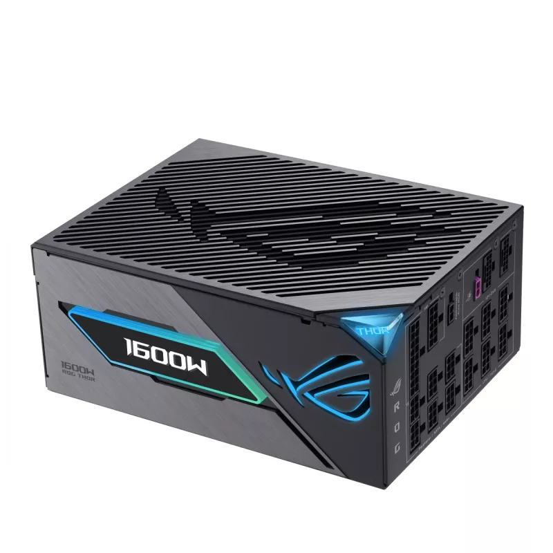Fuente de alimentación ASUS ROG THOR-1600T3-GAMING 1600 W, 80 PLUS Titanium, ATX 3.1, totalmente modular, pantalla OLED