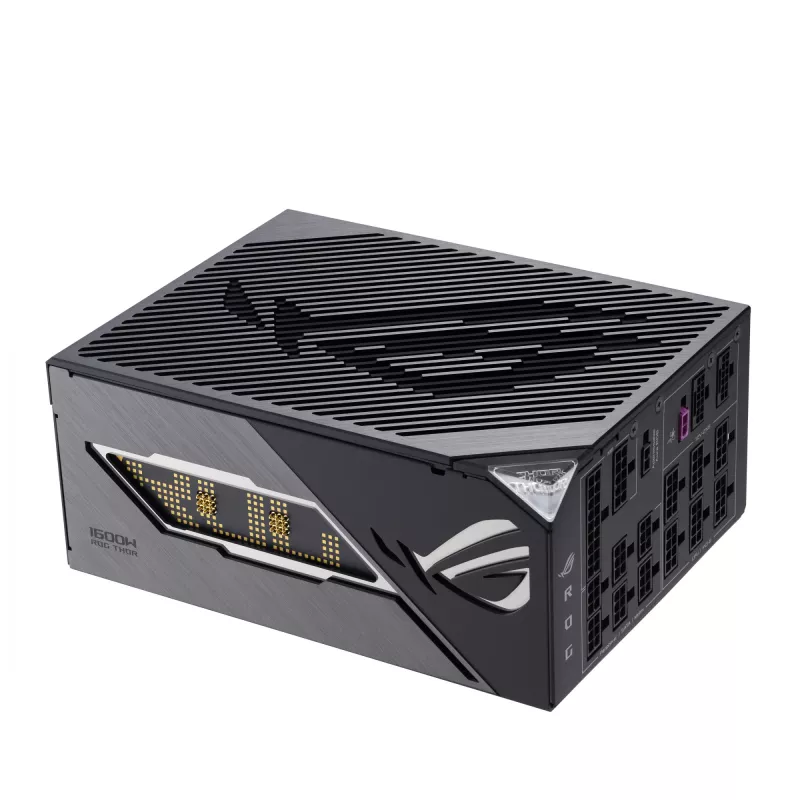 Fuente de alimentación ASUS ROG THOR-1600T3-GAMING 1600 W, 80 PLUS Titanium, ATX 3.1, totalmente modular, pantalla OLED