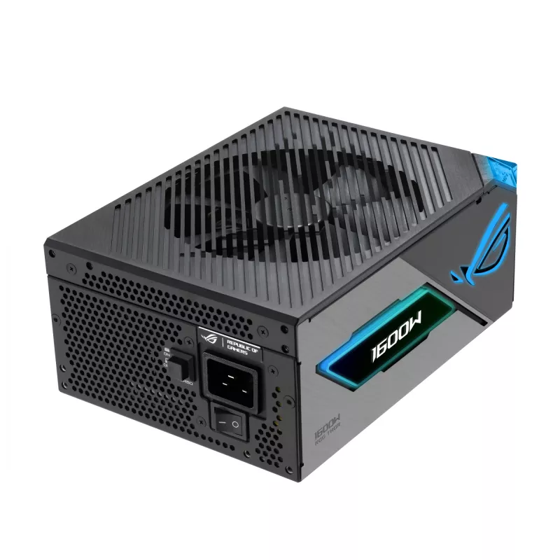 Fuente de alimentación ASUS ROG THOR-1600T3-GAMING 1600 W, 80 PLUS Titanium, ATX 3.1, totalmente modular, pantalla OLED