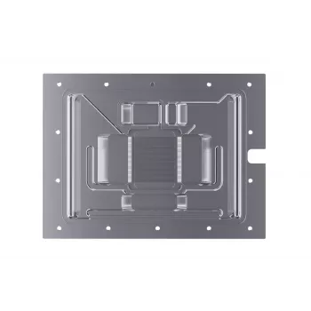 Bloque de agua + backplate Alphacool 13456 acrílico aluminio negro plata transparente