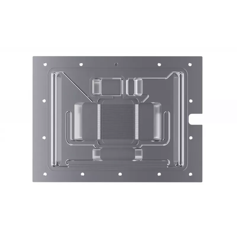 Bloque de agua + backplate Alphacool 13456 acrílico aluminio negro plata transparente
