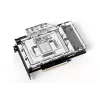 Bloque de agua + backplate Alphacool 13456 acrílico aluminio negro plata transparente