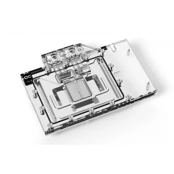 Bloque de agua + backplate Alphacool 13456 acrílico aluminio negro plata transparente