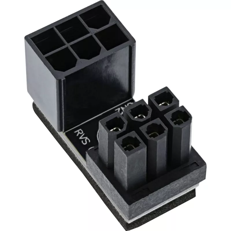 InLine Adaptador de red interno 180° ATX conector macho 6-Pin a conector hembra Reverse Negro 26636F