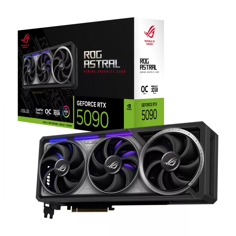 Tarjeta gráfica ASUS GeForce RTX 5090 — 32 GB GDDR7, 512-Bit, PCIe 5.0, 4 ventiladores, 357,6×149,3×76 mm