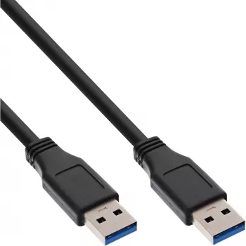 InLine Cable USB 3.2 Gen.1 Type-A macho / A macho, negro, 2m