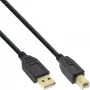 InLine 34510S cable USB 2.0 tipo A macho / tipo B macho, contactos chapados en oro, 1 m, negro