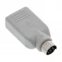 InLine Adaptador USB A hembra / PS/2 macho, PS/2 macho, USB A, Beige