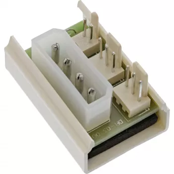 InLine Adaptador de puerto de alimentación múltiple para ventilador de PC Molex 5,25 pulgadas a 2 conexiones de ventilador
