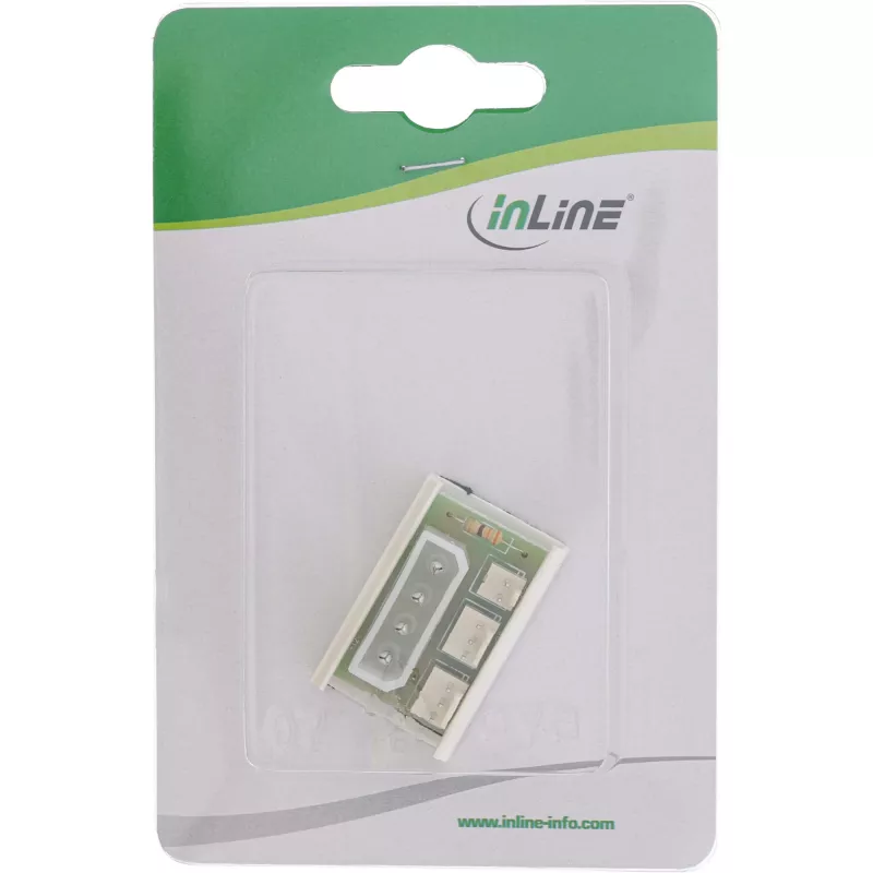 InLine Adaptador de puerto de alimentación múltiple para ventilador de PC Molex 5,25 pulgadas a 2 conexiones de ventilador