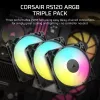 Ventilador CORSAIR ArGB – serie RS ARGB 120 120 mm pack de tres