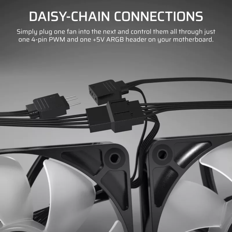 Ventilador CORSAIR ArGB – serie RS ARGB 120 120 mm pack de tres