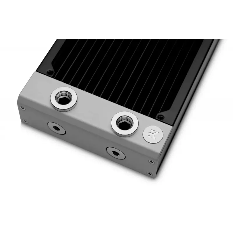 Radiador EK Water Blocks latón cobre acero inoxidable negro 130mm 285mm 48mm