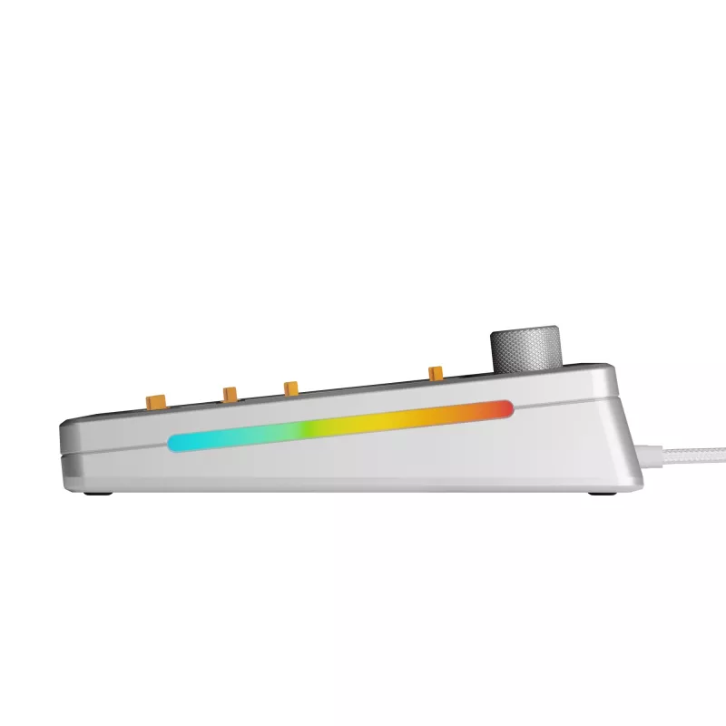 Glorious Gaming GMMK 3 PRO 75% Barebones Wired Silver - US, 75%, Cableado, USB, RGB LED, Plata