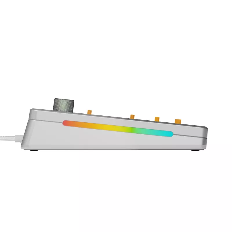 Glorious Gaming GMMK 3 PRO 75% Barebones Wired Silver - US, 75%, Cableado, USB, RGB LED, Plata
