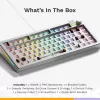 Glorious Gaming GMMK 3 PRO 75% Barebones Wired Silver - US, 75%, Cableado, USB, RGB LED, Plata