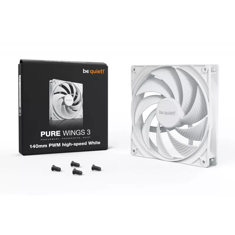 be quiet! Pure Wings 3 140mm PWM High-Speed Ventilador de PC blanco 14 cm 1 unidad