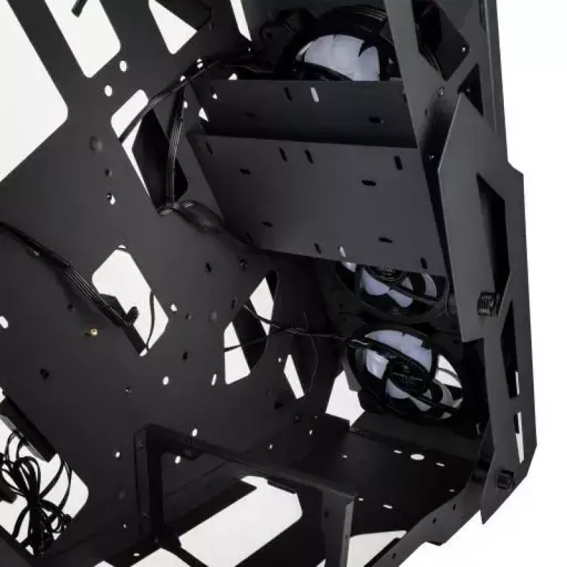 Caja PC Kolink Big Chungus Shredded Midi Tower negra
