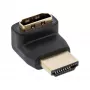 InLine Adaptador HDMI, macho/hembra, acodado hacia arriba, contactos dorados, 4K2K