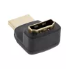 InLine Adaptador HDMI, macho/hembra, acodado hacia arriba, contactos dorados, 4K2K