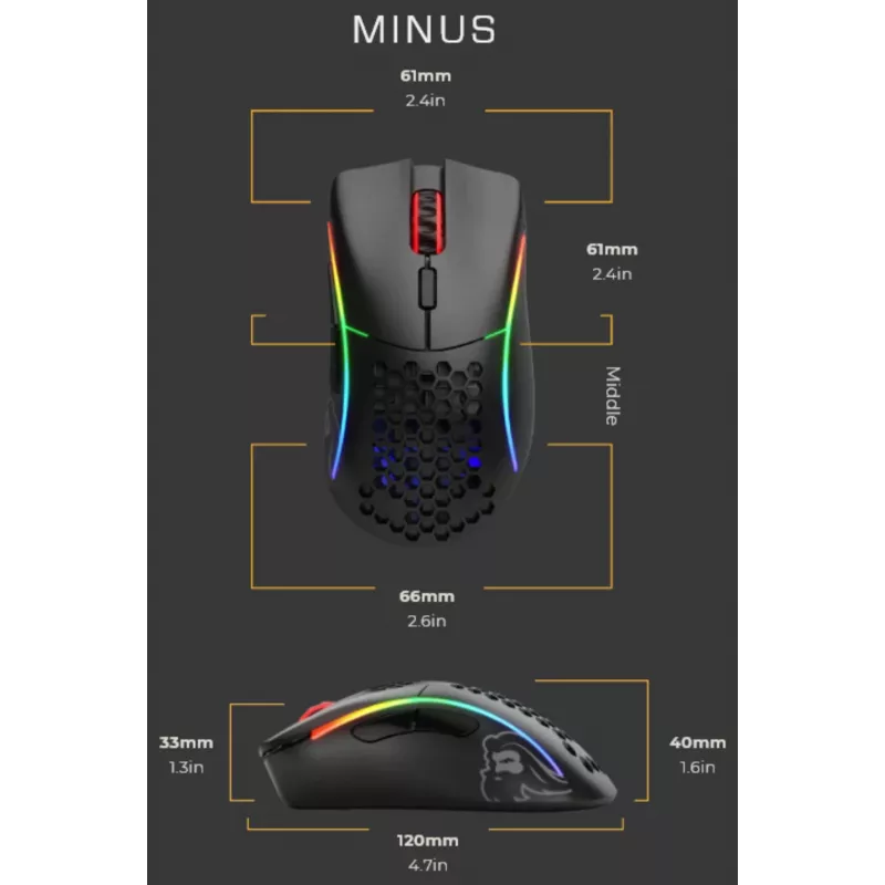 Glorious Gaming Glorious Model D Minus Wireless - Negro mate