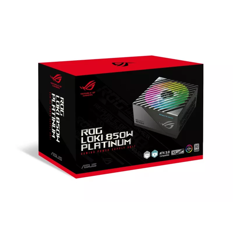 ASUS ROG Loki SFX-L 850W Platinum Fuente de alimentación 24 pines ATX Negra, Plata