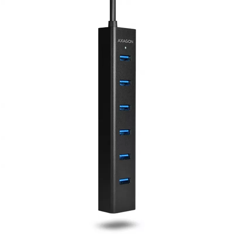 Axagon HUE-SA7BP 7x USB 3.0 HUB DE CARGA ALU negro incl. fuente de alimentación