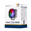 SilverStone Argon SST-ARV140-ARGB disipador de aire para CPU, 14 cm, ARGB, negro/gris